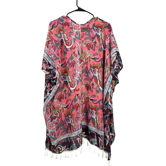 Women's Pink Floral Shear Cardigan - Picture 2 of 4